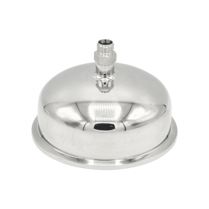 6 hemispherical end cap with 12 compression compression fittings oban machinery