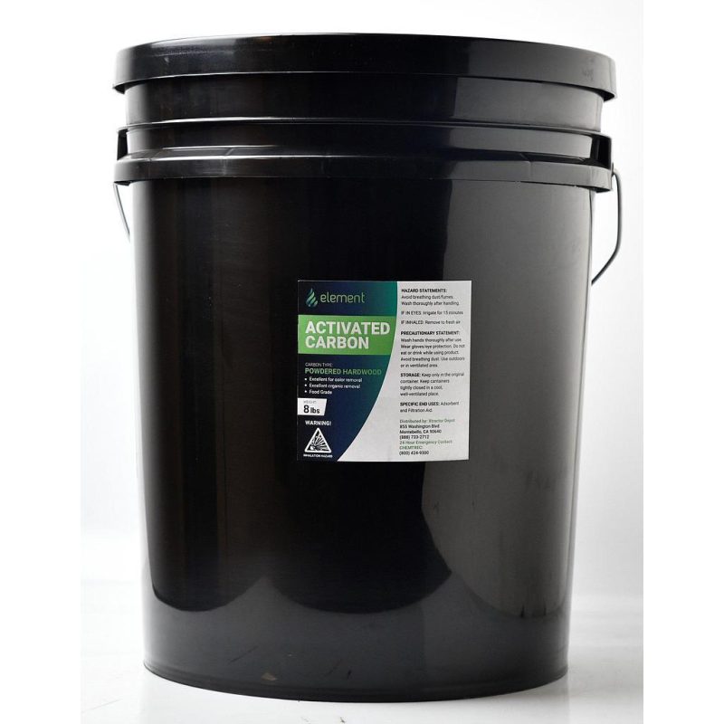 activated hardwood carbon activated charcoal envirosupply 8lb pail 2